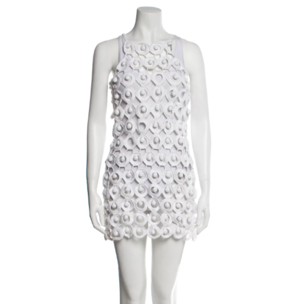 Cult Gaia Yara Square Neckline Mini Dress - Swim Cover Up Crochet